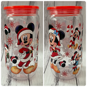 16oz plastic cup - Christmas Mouse