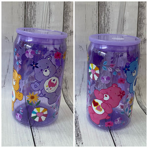 16oz plastic cup - Bears Purple