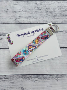 Faux Leather Key Fob/Wristlet - Pastel KPDH