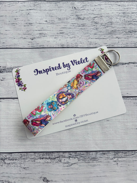Faux Leather Key Fob/Wristlet - Pastel KPDH