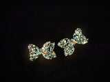 2” Florence pigtail set - Halloween Glow in the dark glitter