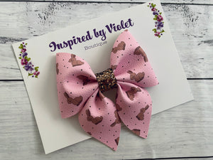 4" Savannah Bow - Choc Bunny