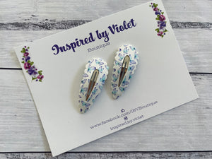 5.5cm Snap Set - Blue Butterflies