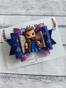 4.5" Violet bow - Ice Sister