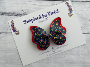 3.25" Butterfly bow - Neurodiversity