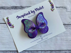 3.25" Butterfly bow - Dark Purple