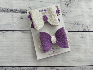 2.5" Imogen piggy set - Purple White Mix