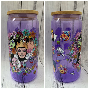 16oz Glass cup - Female Villains