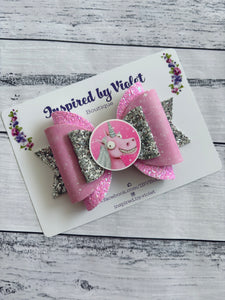 4.5" Violet Resin bow - Thelma