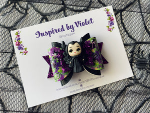 3.5" Violet bow - Dark Fairy Mal