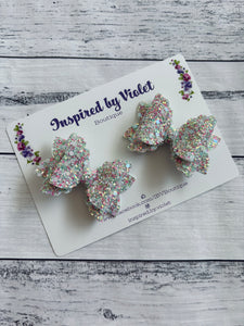 2.5" Ava Piggy set - Pastel Blue Pink Confetti