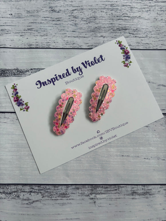 5.5cm Snap Set - Confetti Pink