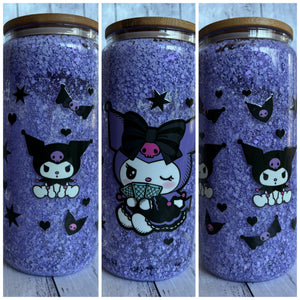 16oz Glass Snow Globe cup - Kuromi