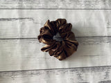 Large Satin Scrunchie - Chocolate