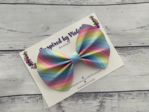 5” Chloe Bow - Pastel Stripes