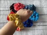 Large Satin Scrunchie - Light Blue