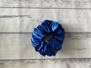 Large Satin Scrunchie - Royal Blue