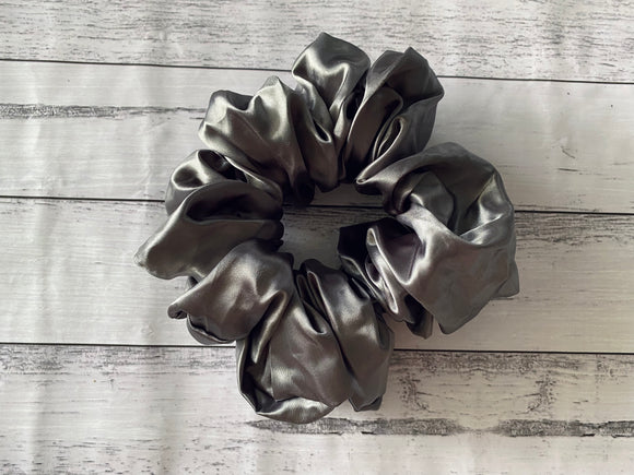 XL Scrunchie - Grey Satin