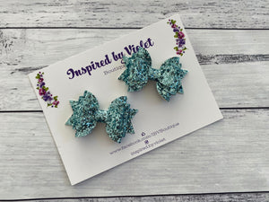 2.5" Violet pigtail set - Crystal Blue