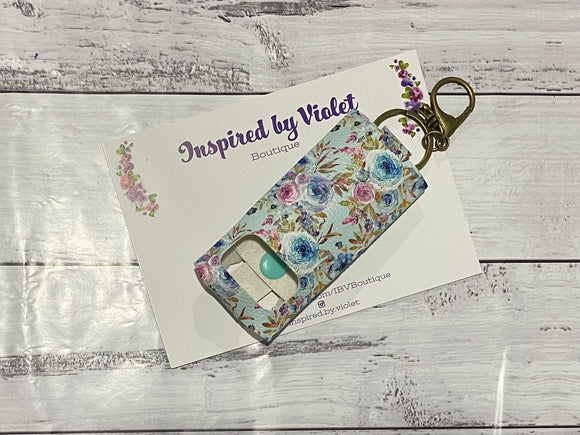 Asthma Puffer Cover - Blue Watercolour Floral