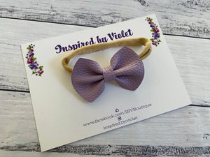 2.7” Chloe mini Bow on band - Lilac