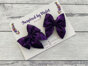 2.5" Savannah pigtail set - Distressed Purple