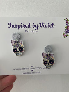 Dangle Earrings - Pretty Skull