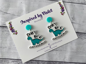 Dangle Earrings - Naughty Dinosaur