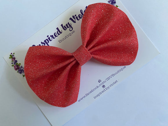 5” Chloe Bow - Shimmer Glitter